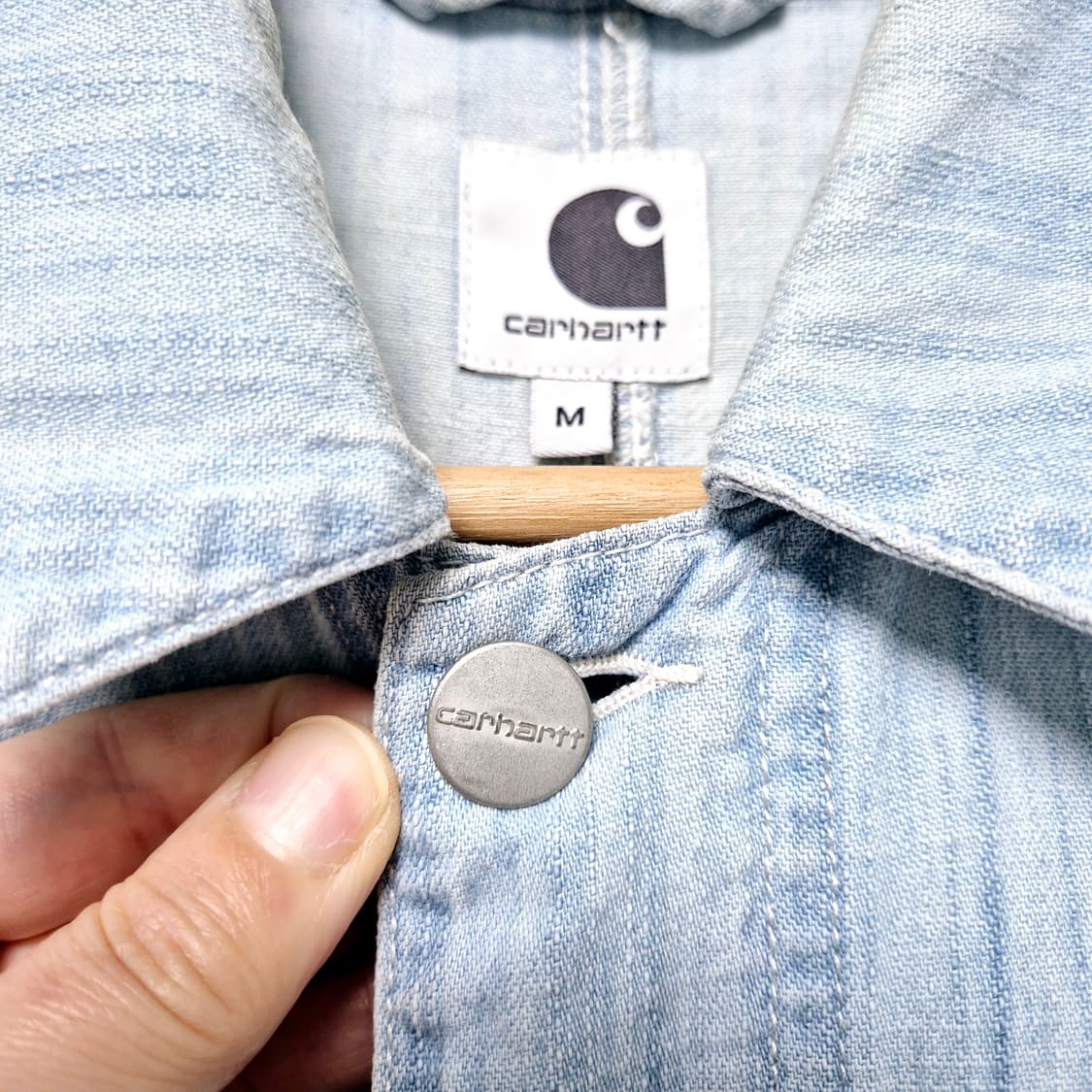 [M]칼하트 라이트 워시 데님 코트 상품이미지5