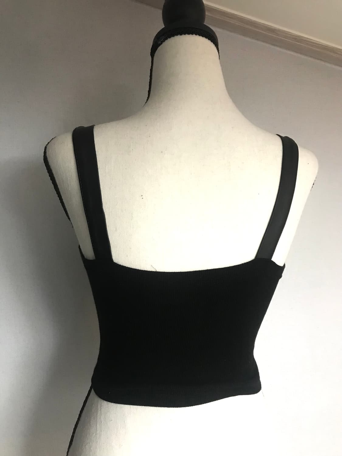 Leather Lace-up Corset Crop Top 상품이미지3
