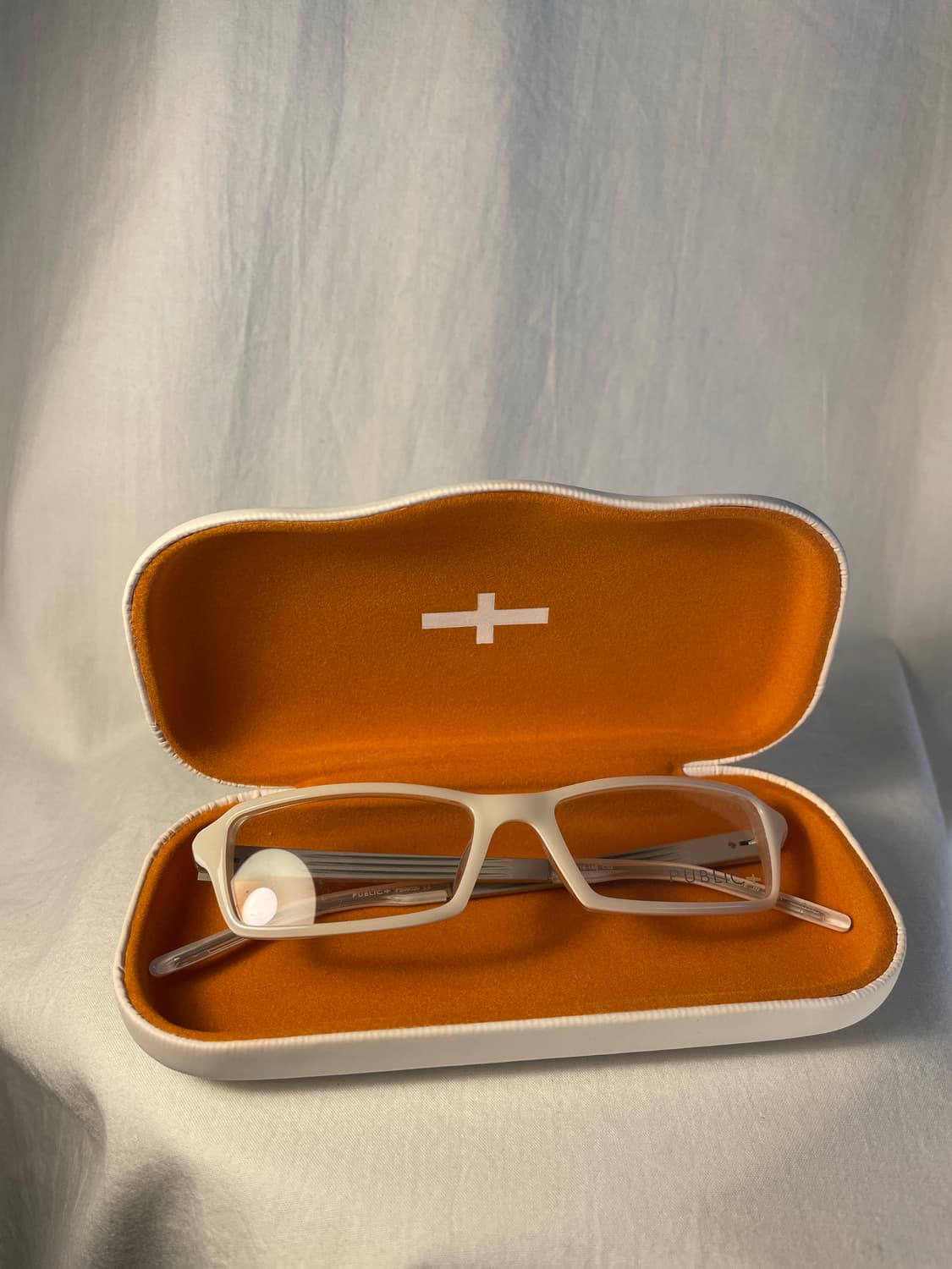 Public+ 아이보리컬러 스퀘어 뿔테 y2k 빈티지 긱시크안경 상품이미지8