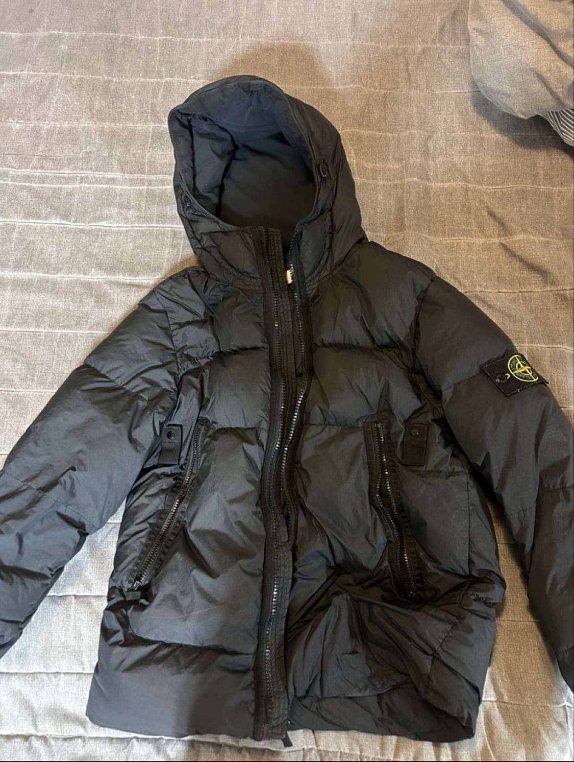 [S] 스톤아일랜드 크링클랩스 패딩 후드 집업 자켓 롱패딩 경량패딩 상품이미지1