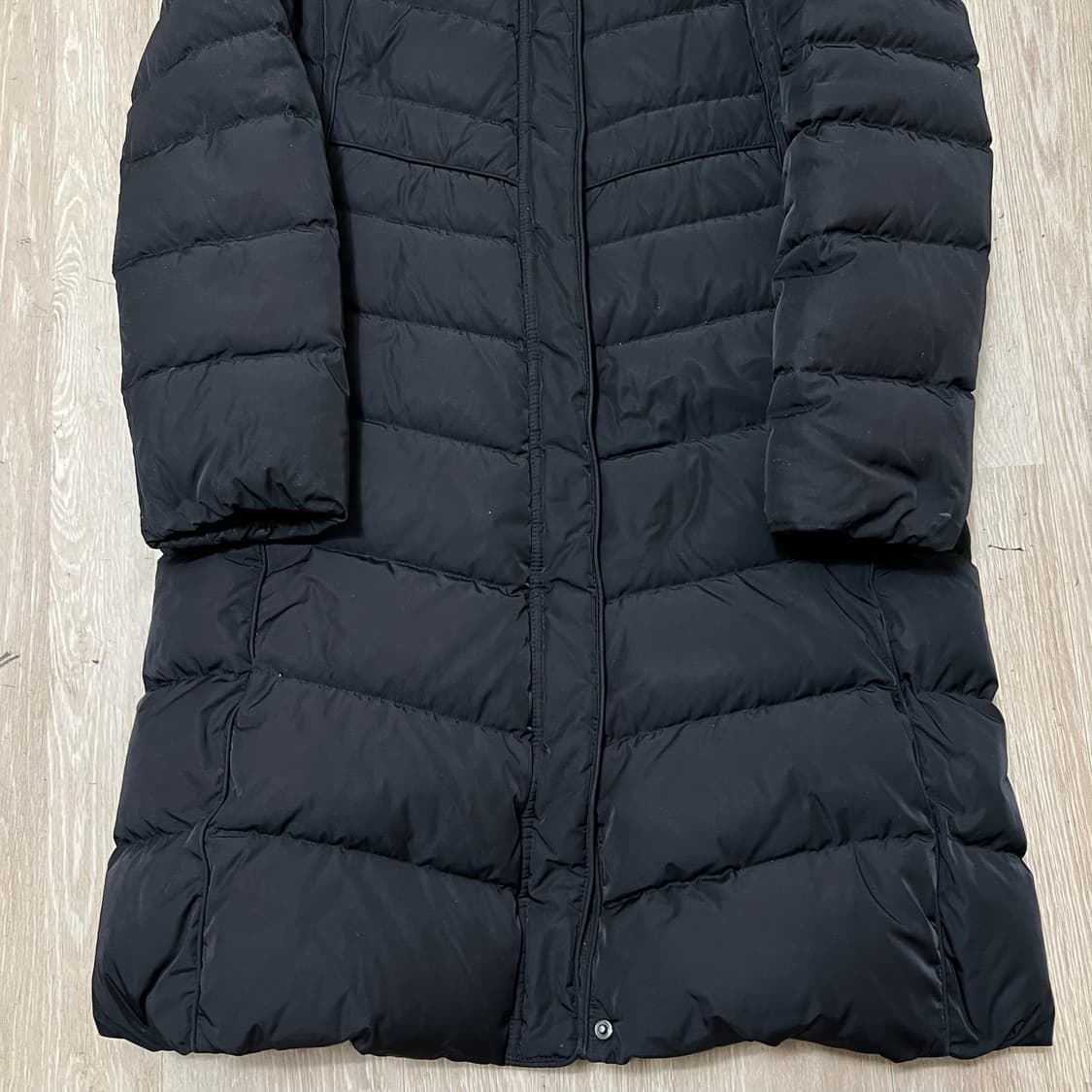 지센 여성 덕다운 라쿤퍼 후드 롱패딩 S/90  상품이미지3