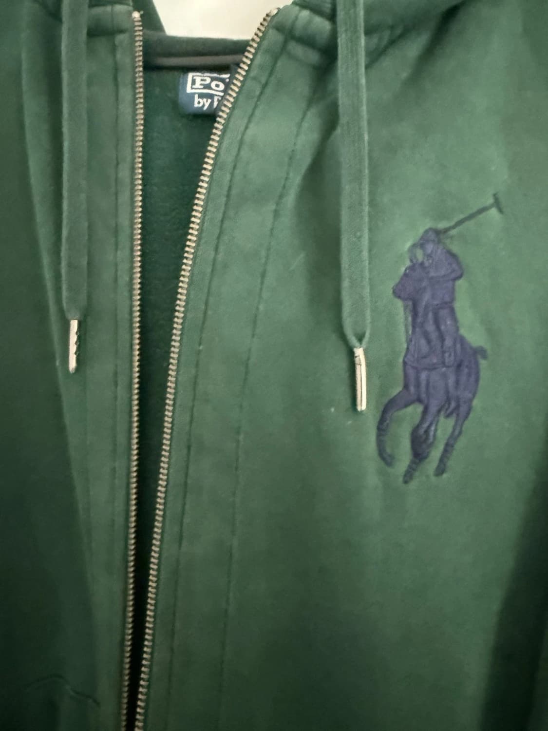 폴로 랄프로렌 빅포니 체크 후드집업 그린 상품이미지2