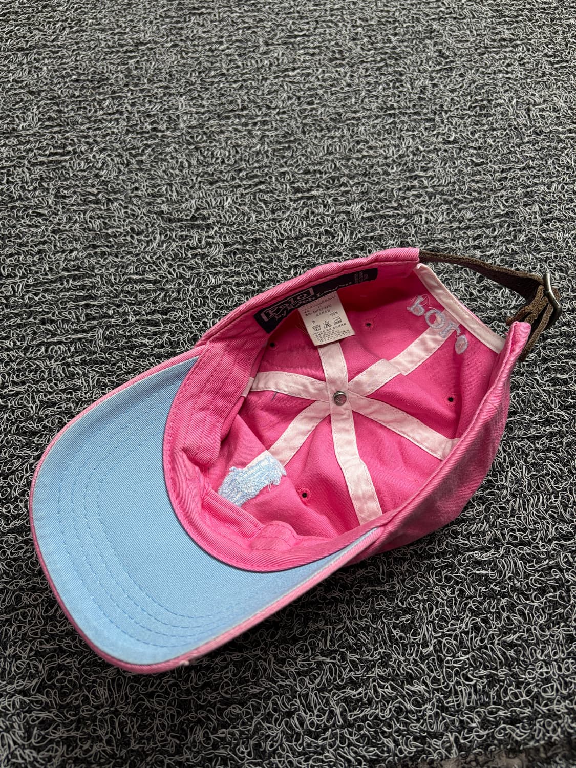 폴로 랄프로렌 빅포니 가죽스트랩 볼캡 핑크 2036 상품이미지6