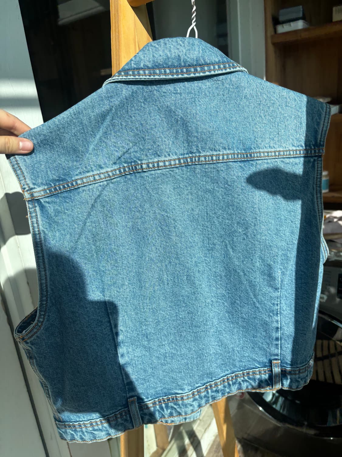 자라 데님 베스트 청조끼 상품이미지3
