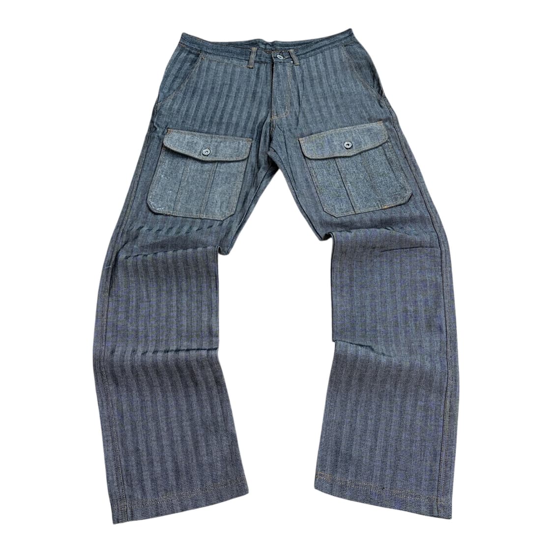 일본판)에비수 헤링본 패턴 포켓 코튼 팬츠 상품이미지1