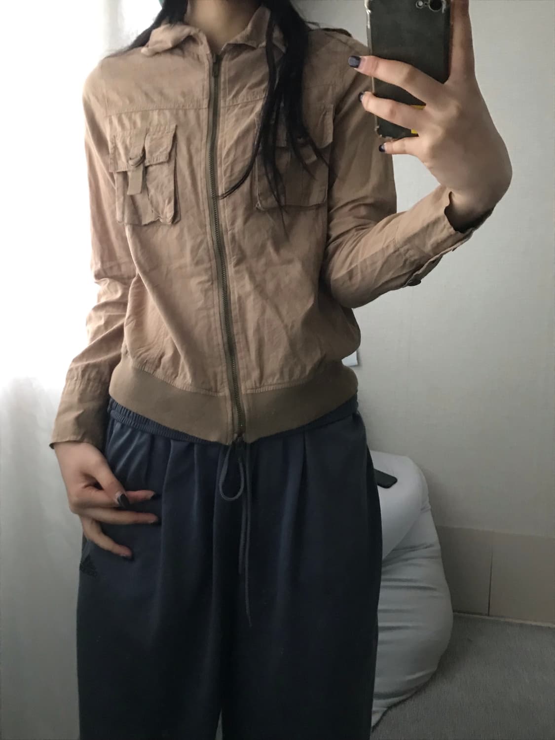 일본빈티지 베이지 포켓 자켓 상품이미지3