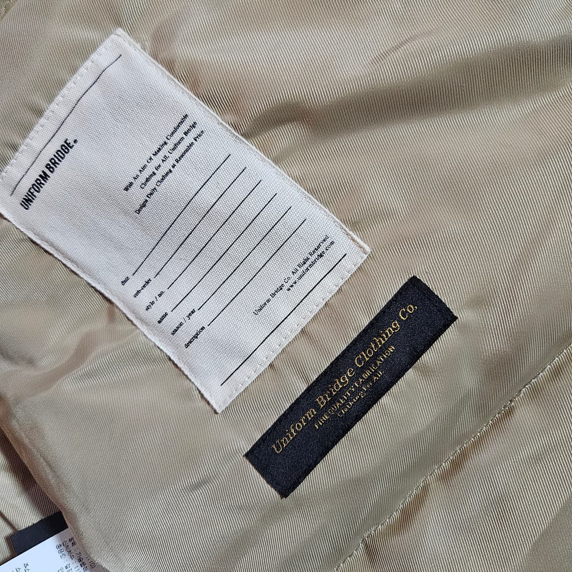 유니폼브릿지 프리미엄 덕다운 양털 자켓 XL size 상품이미지8