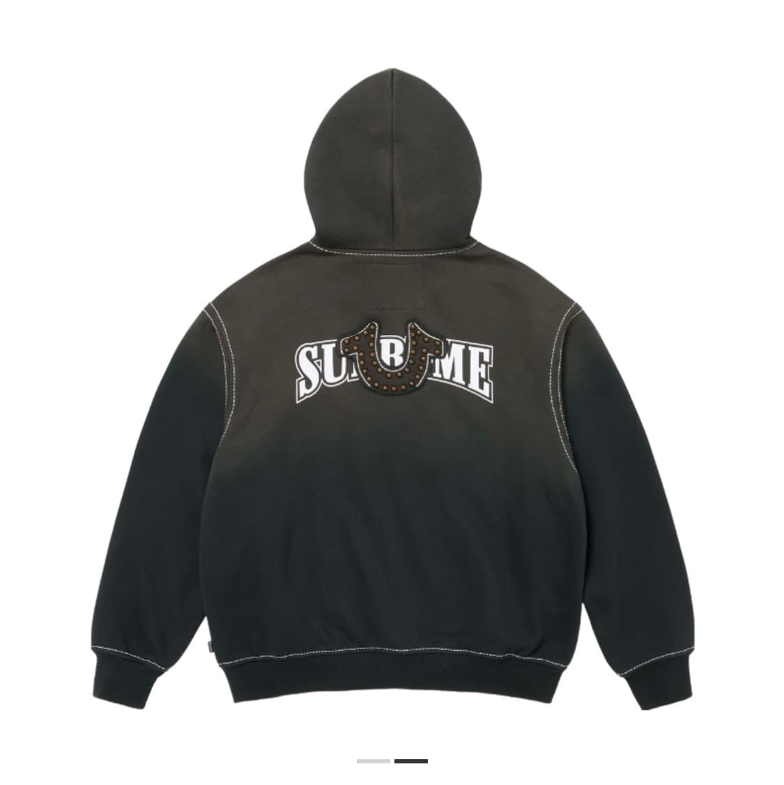 슈프림 x 트루릴리전 집업 후드 스웨트셔츠 블랙 - 25FW 상품이미지2