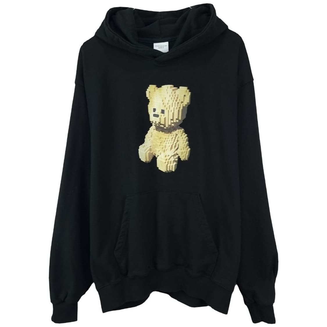 [아크메드라비] 프린팅 오버핏 후드티 블랙 M18950 상품이미지2