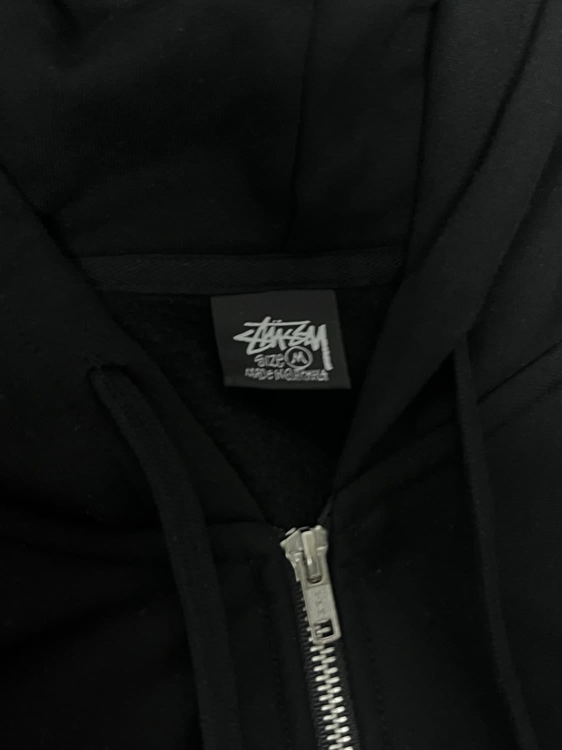 스투시 베이직 후드집업 블랙 M 상품이미지2