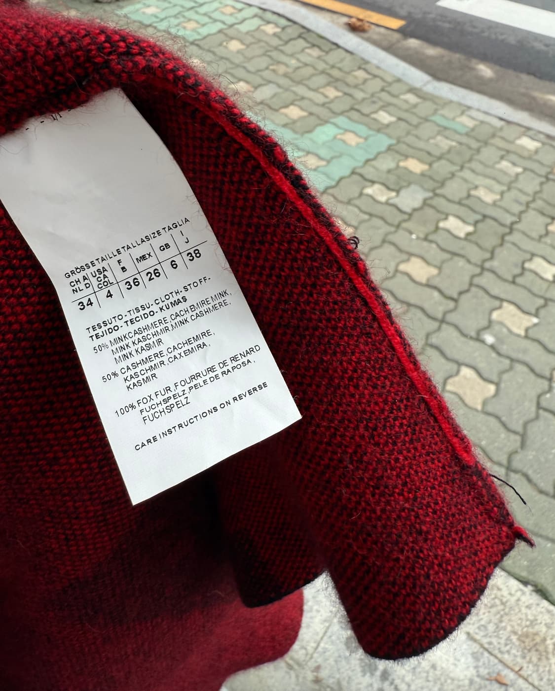 38/ 막스마라 밍크캐시미어 폭스퍼 케이프 상품이미지5