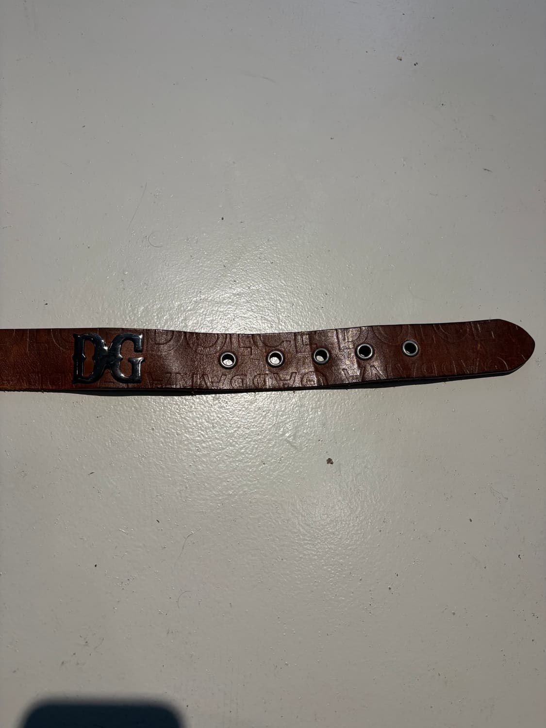 D&G 러프 브라운 아이콘 버클 벨트 상품이미지4