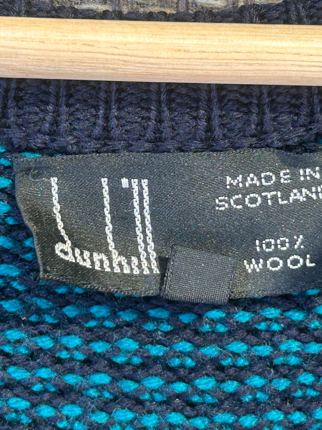 Made in scotland 던힐 브이넥 아가일 니트 상품이미지5