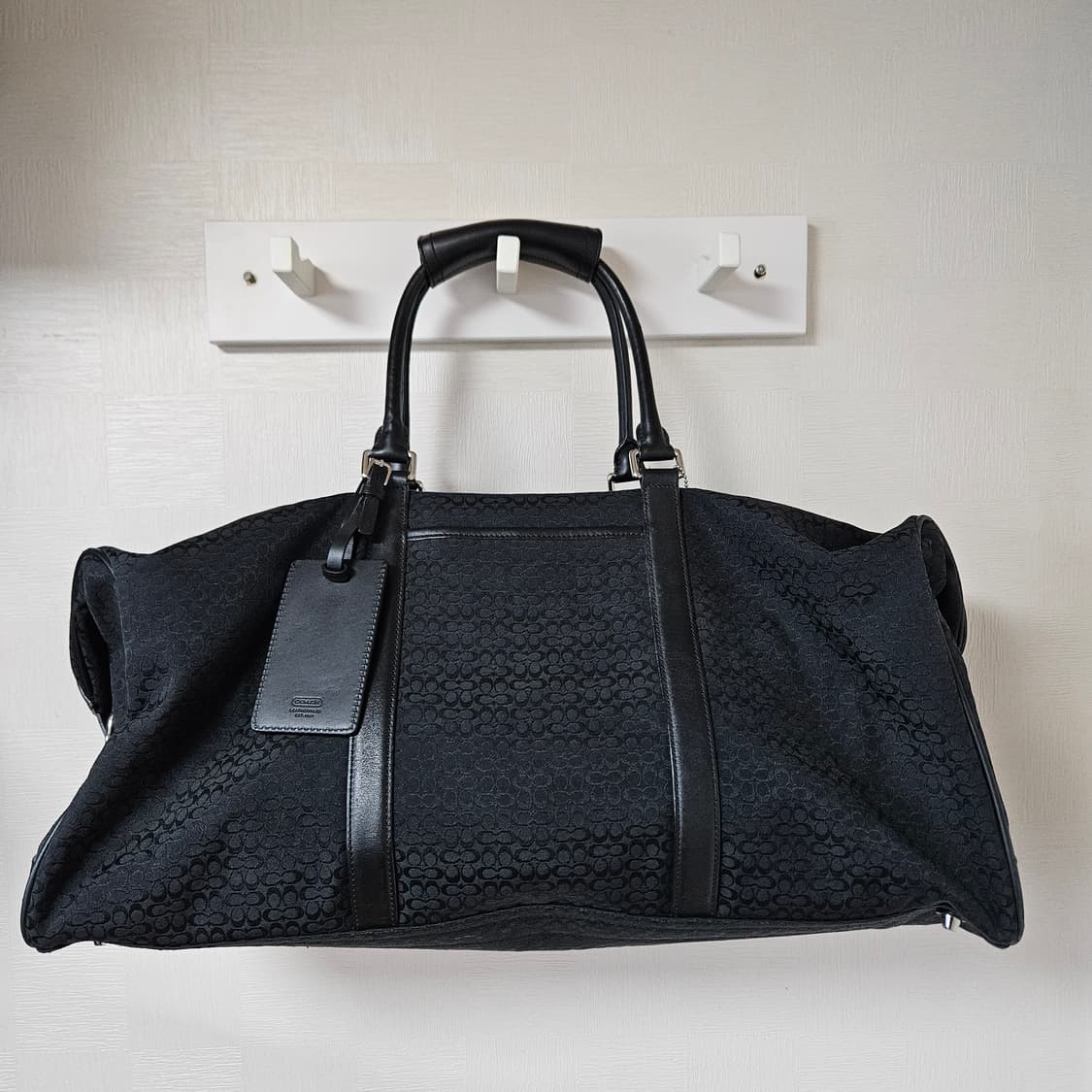 코치 COACH 시그니처 모노그램 레더 믹스 보스턴백 (+코치 볼캡) 상품이미지2