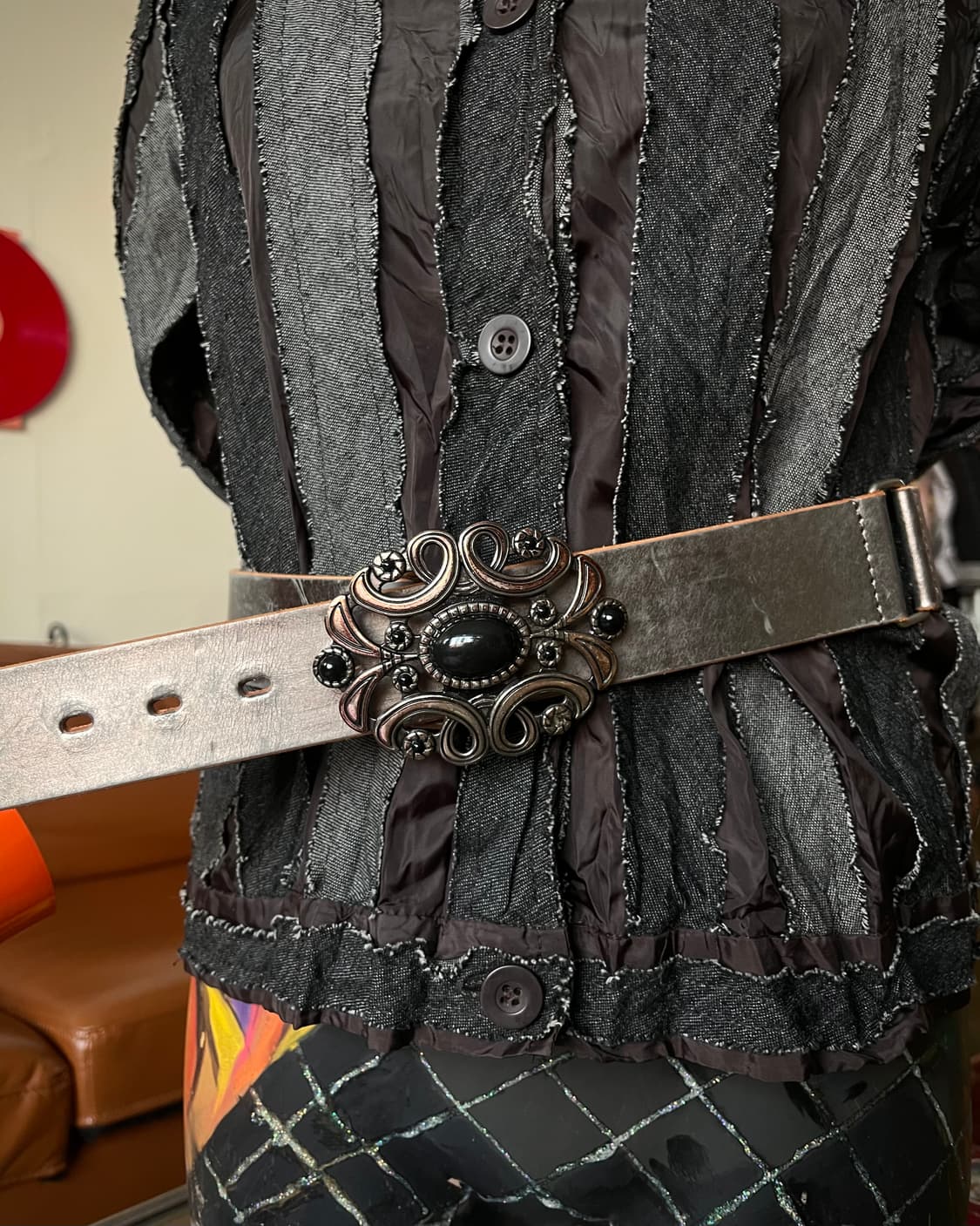 Hawk Company Metal Leather Western Belt 상품이미지2