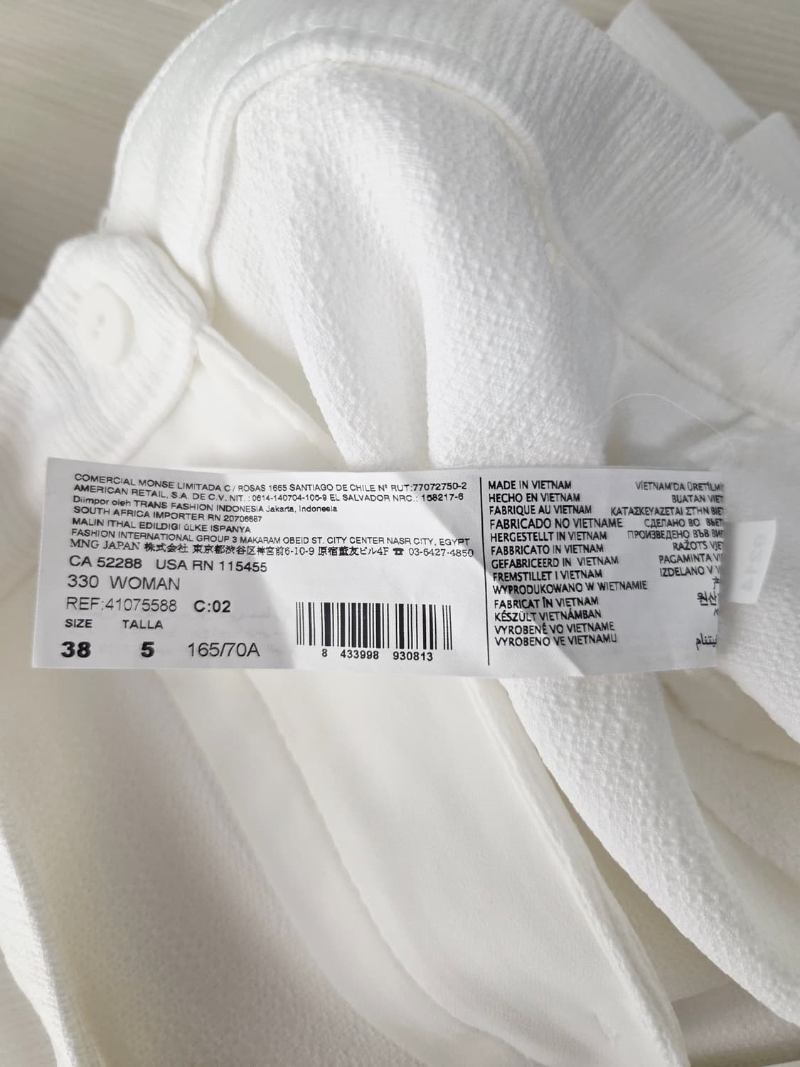 MANGO 망고 수트 컬렉션 화이트 쇼츠 상품이미지8