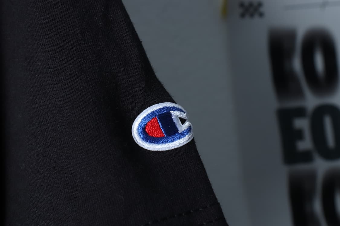 (L-XL) 챔피온 반팔 티셔츠 블랙 무지 올드스쿨-H30811 상품이미지5