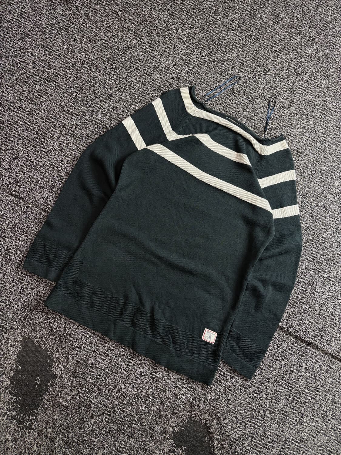 바버 우먼스 스트라이프 코튼 혼방 스웨터 3528 상품이미지1