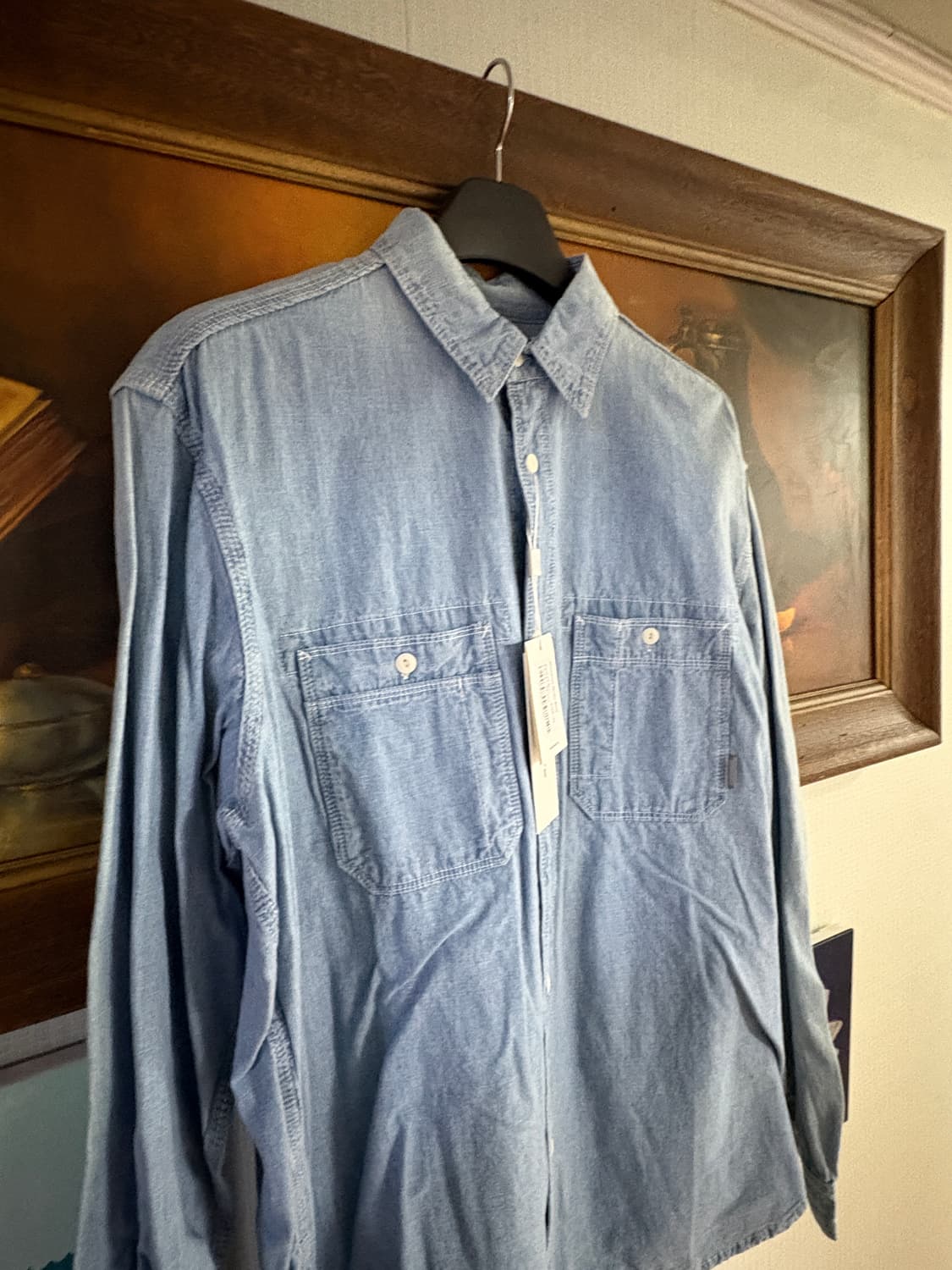 (새상품)에스피오나지 샴브레이 셔츠 xl 상품이미지2