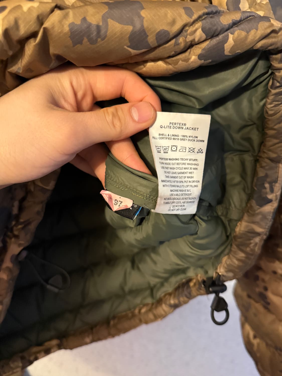 팔라스 퍼텍스 Q 라이트 다운 자켓 브라운 모스 카모  상품이미지5