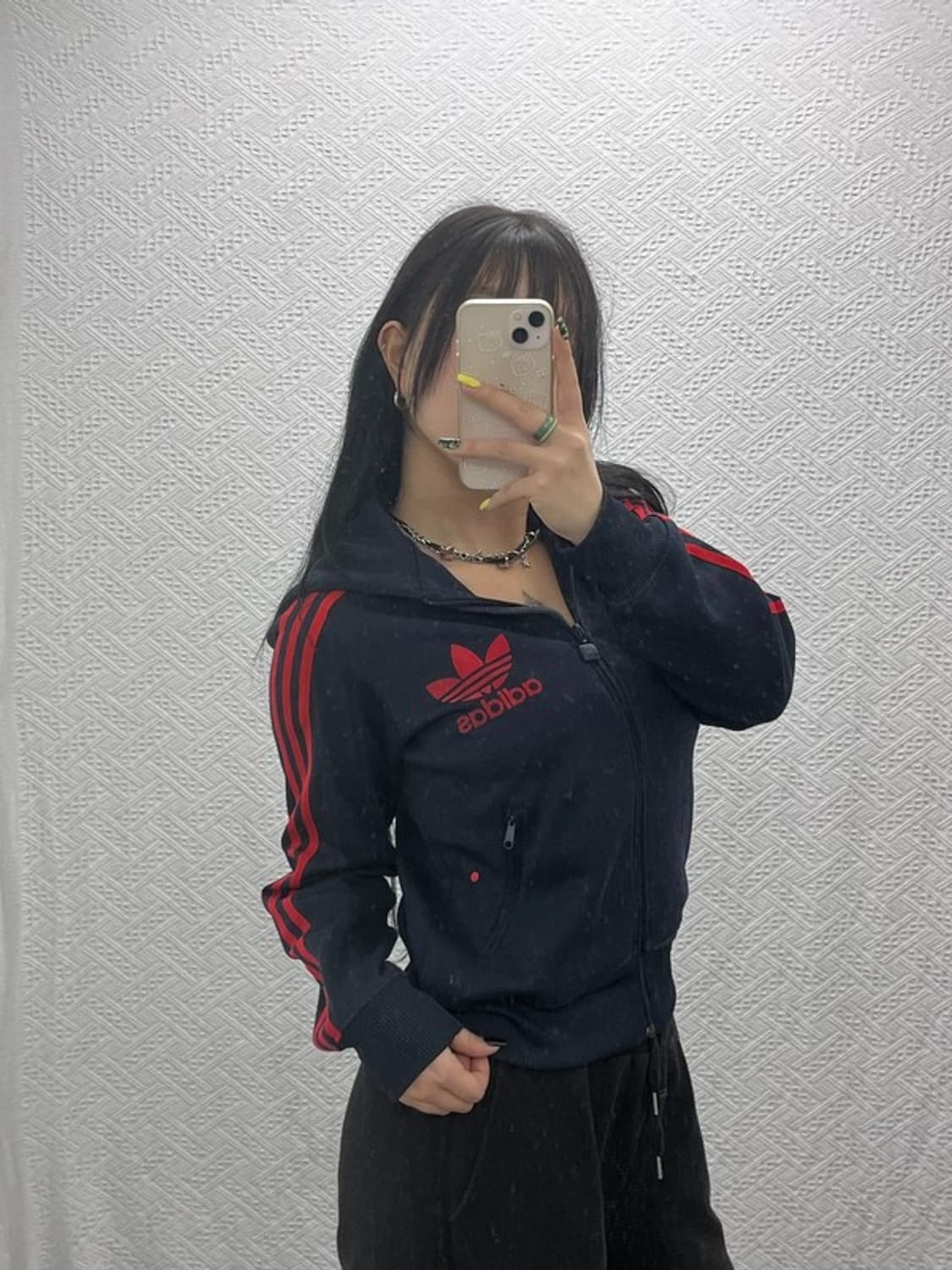 아디다스 올드스쿨 레트로 희귀 검발 후드 져지 집업 90 C07449 상품이미지2