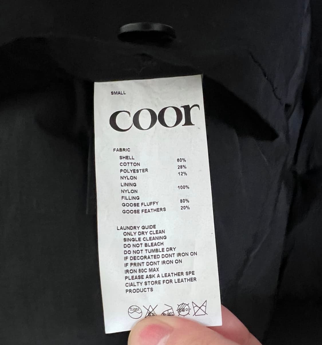 쿠어 숏패딩 s급  상품이미지4