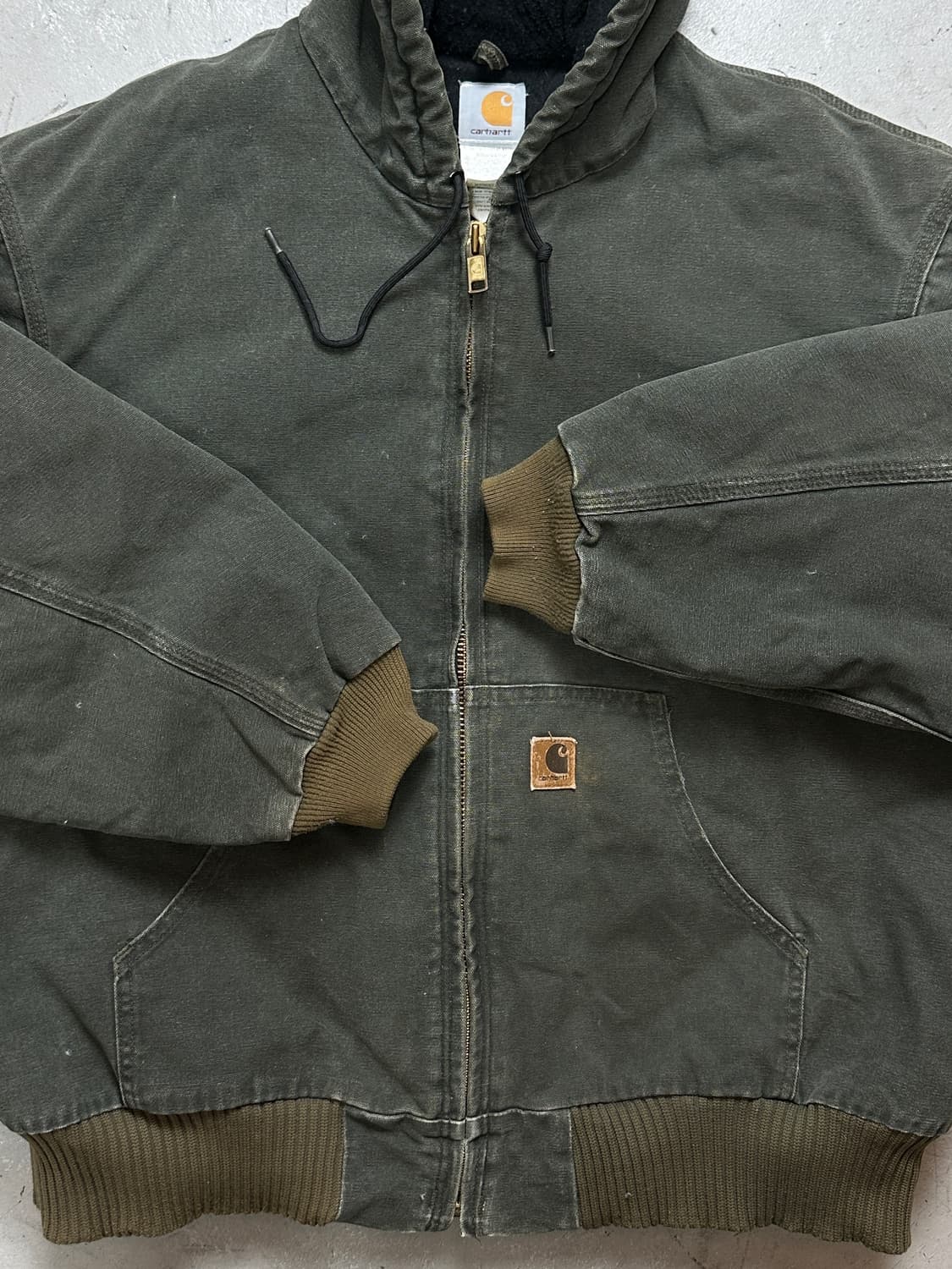 00's OG 칼하트 J130 액티브 자켓 구버전 칼하트 MOS 모스그린 상품이미지8