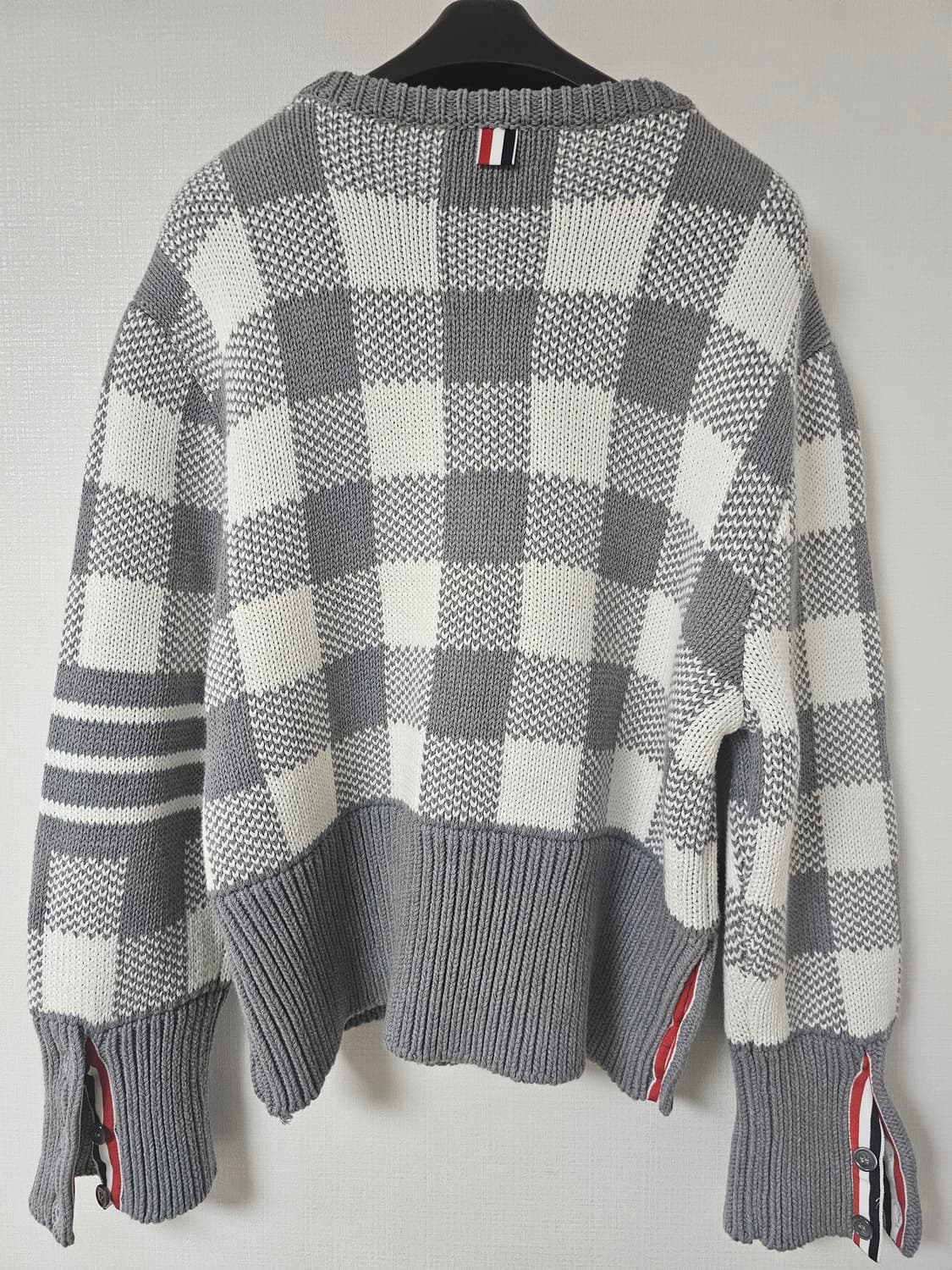 톰브라운  4 바 깅엄 체크 자카드 니트(4/새상품급/정품) 상품이미지8