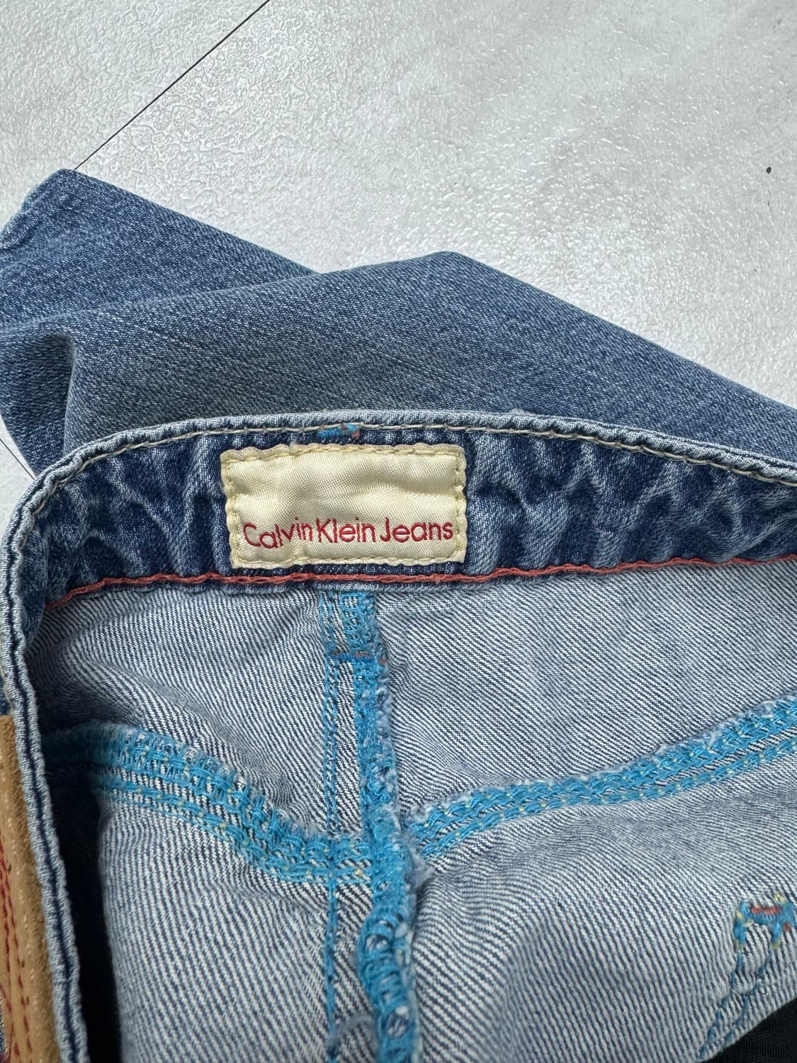 •캘빈클라인 Y2K 데님 미니스커트 상품이미지9