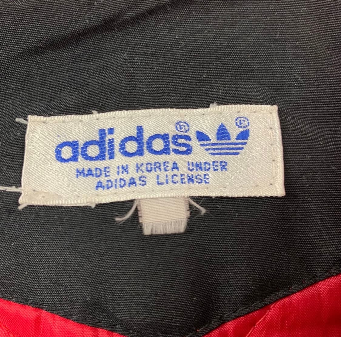 90s 아디다스 올드스쿨 트레포일 빅로고 누빔 점퍼 블랙 상품이미지6