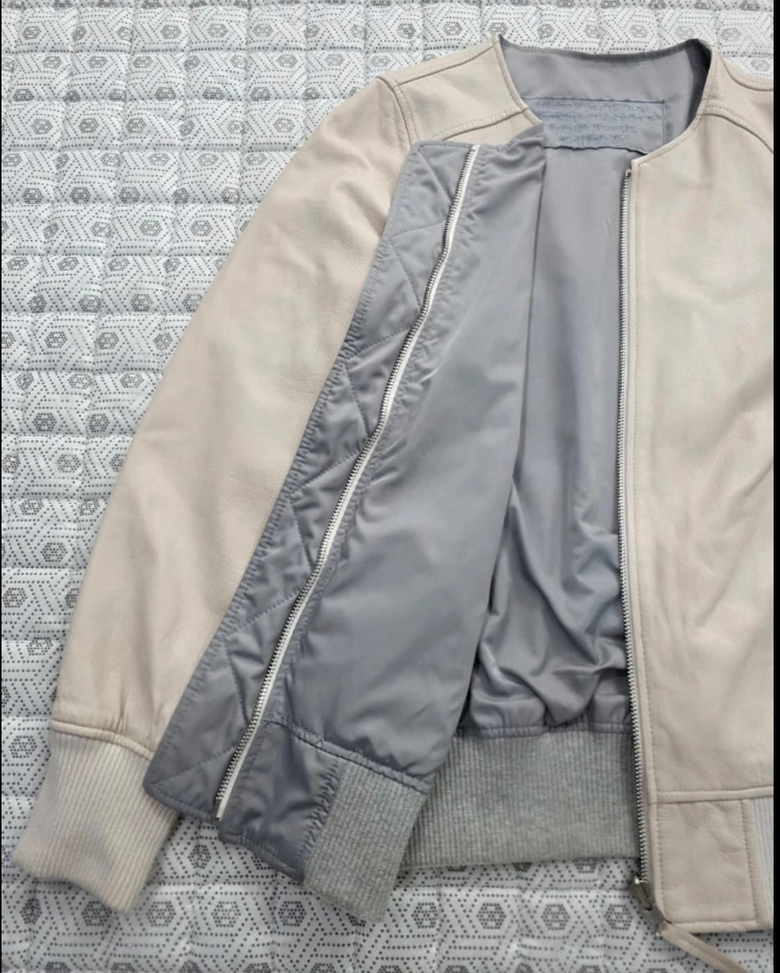 천연 양가죽 리버시블 봄버 자켓 ~55 상품이미지4