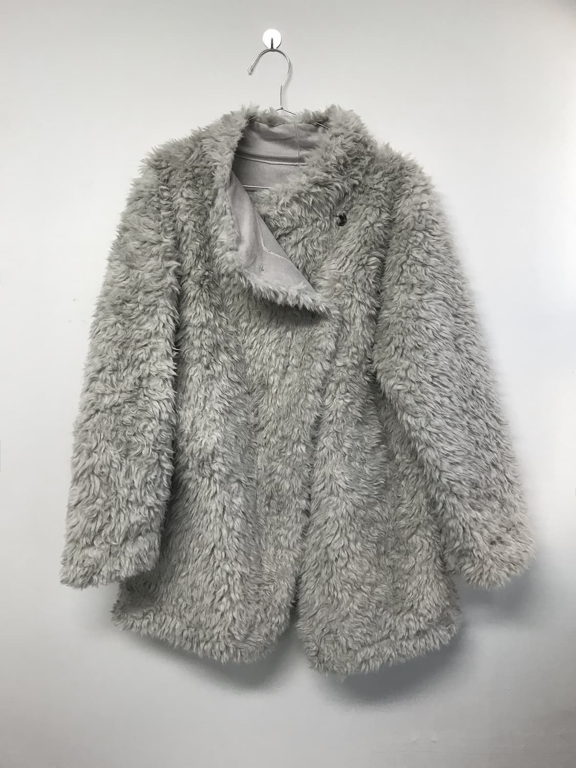 퍼자켓 그레이 앙고라 니트 차콜 상품이미지2