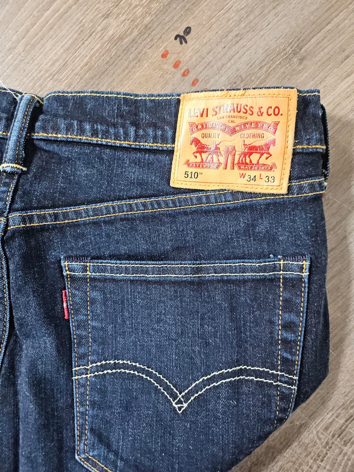 리바이스 510  진데님팬츠 W34L33 상품이미지3