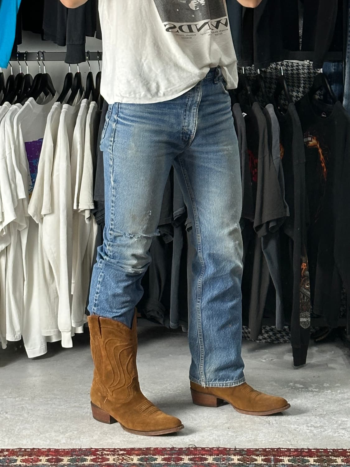 Rockin Leather 스웨이드 카우보이 웨스턴 부츠 상품이미지2