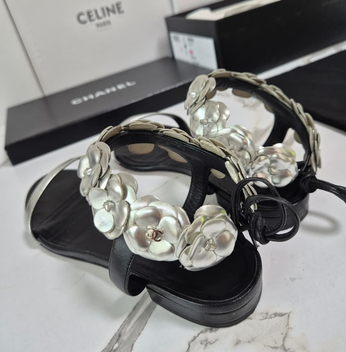 (정품) 샤넬 까멜리아 샌들 37 상품이미지8
