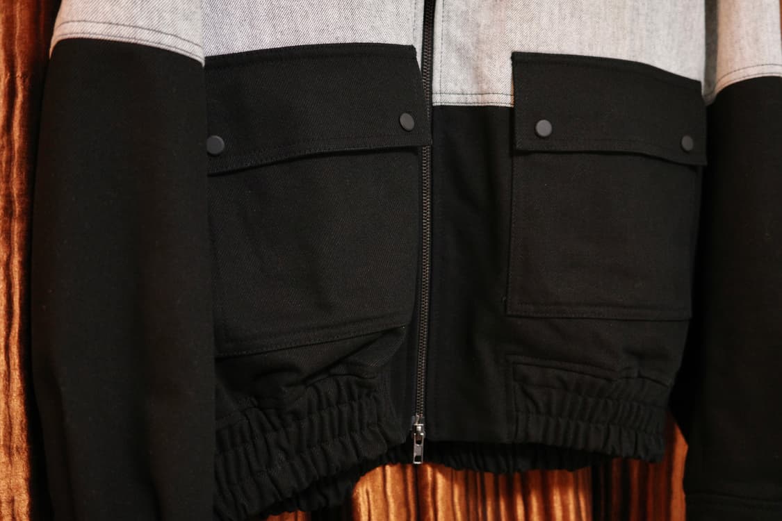 엘무드 빅 볼 오버사이즈 데님 점퍼 블랙 46사이즈 상품이미지4