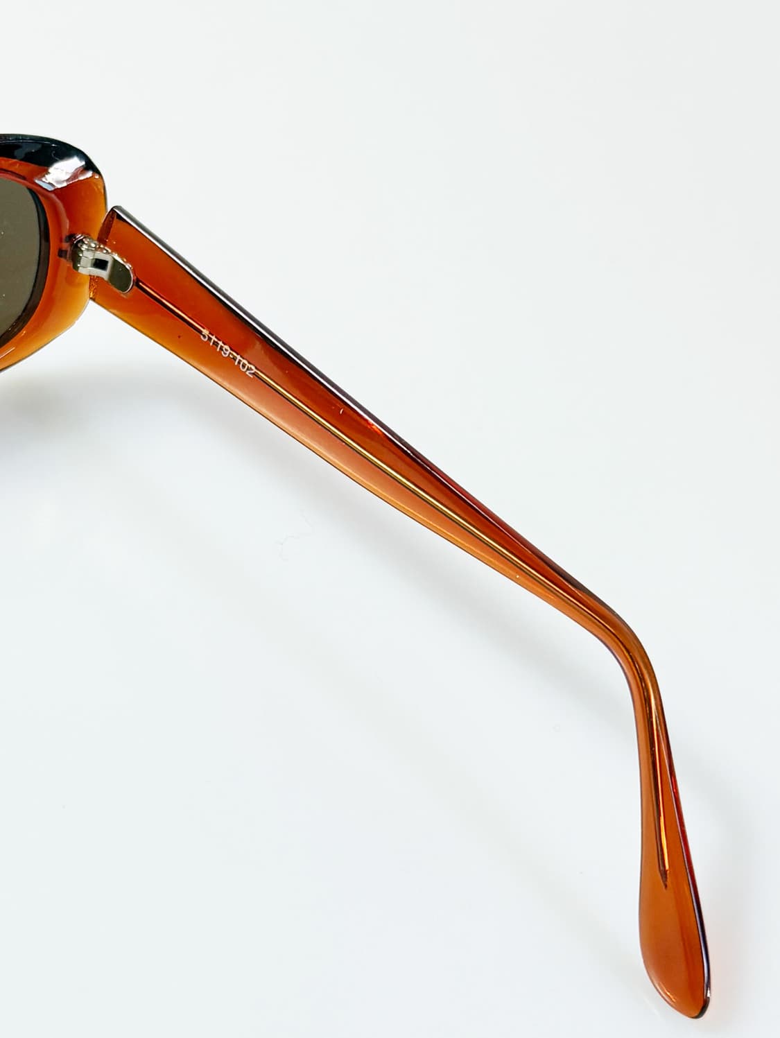 90s PARIM 엠버브라운 볼드 스퀘어 빈티지 선글라스 상품이미지6