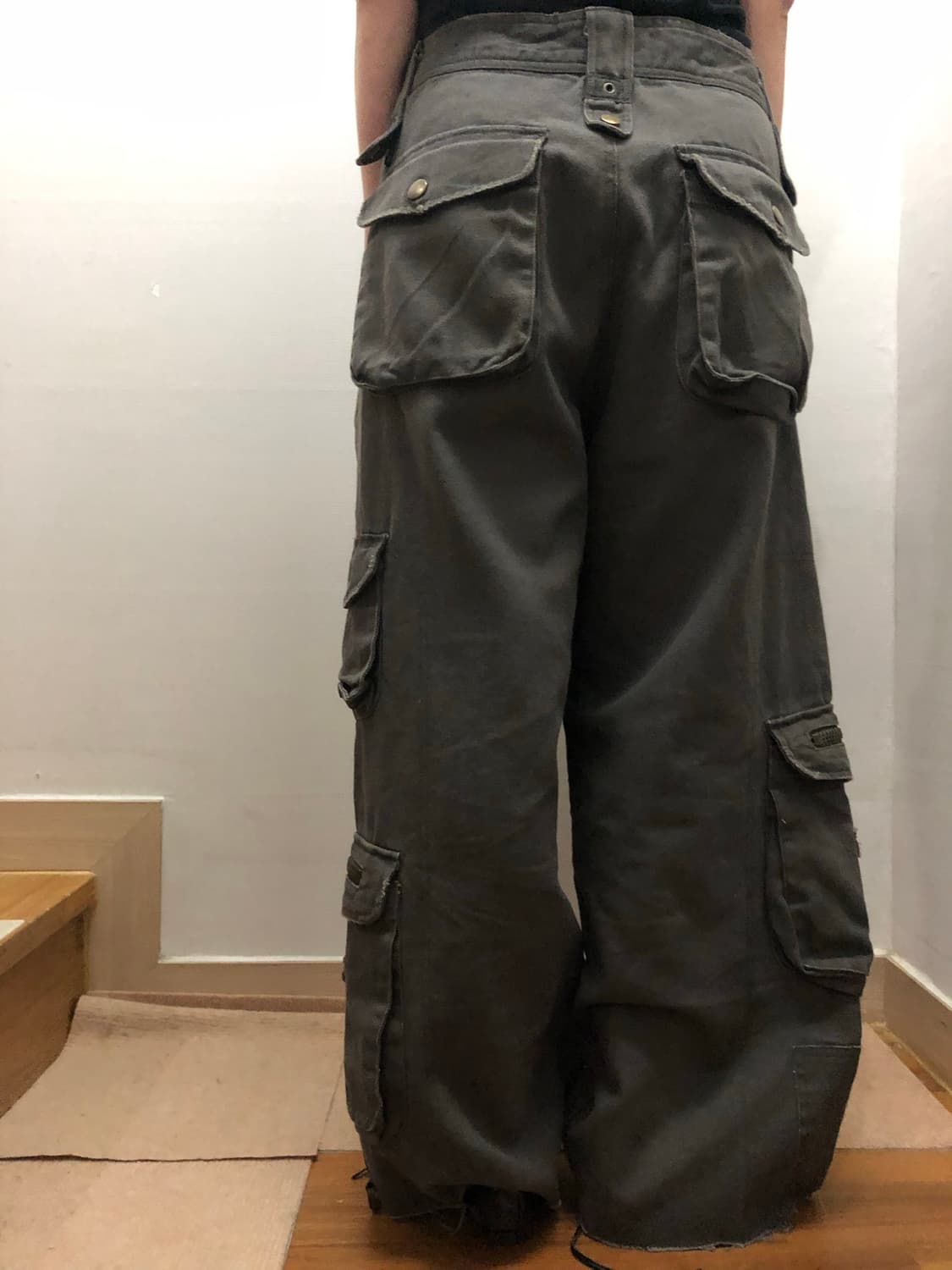 빈티지 그레이 펑크 빅 포켓 팬츠 상품이미지2