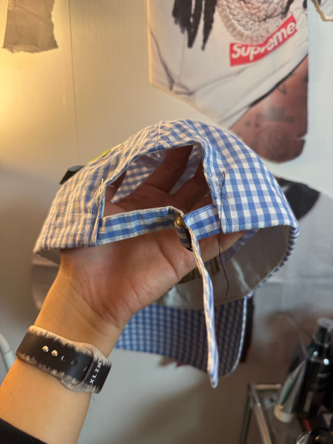 리틀도쿄테이블테니스클럽 LTTT 스카이블루 체크 볼캡 상품이미지4