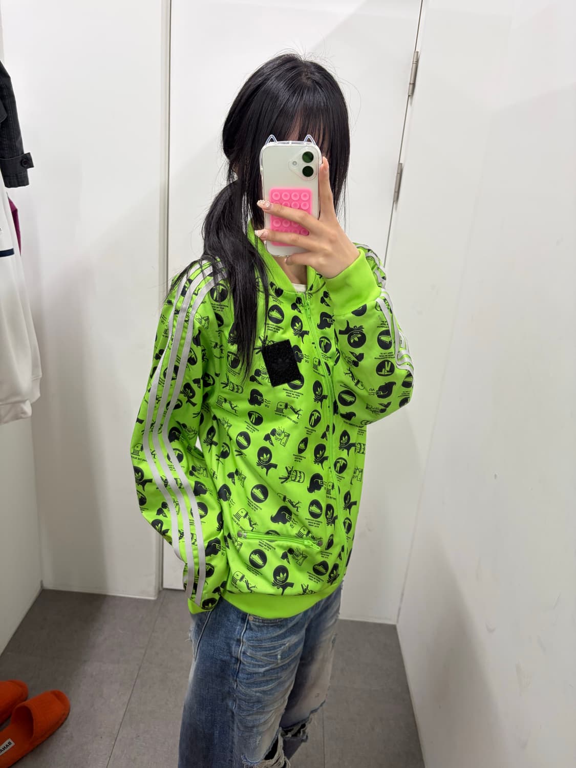 아디다스 safety 형광 트랙탑 상품이미지4