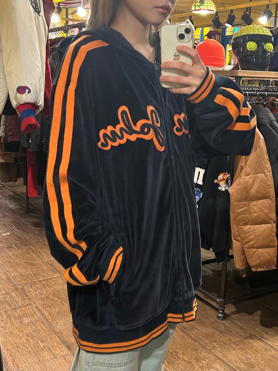 [HI] VTG 벨벳 후드집업 상품이미지3