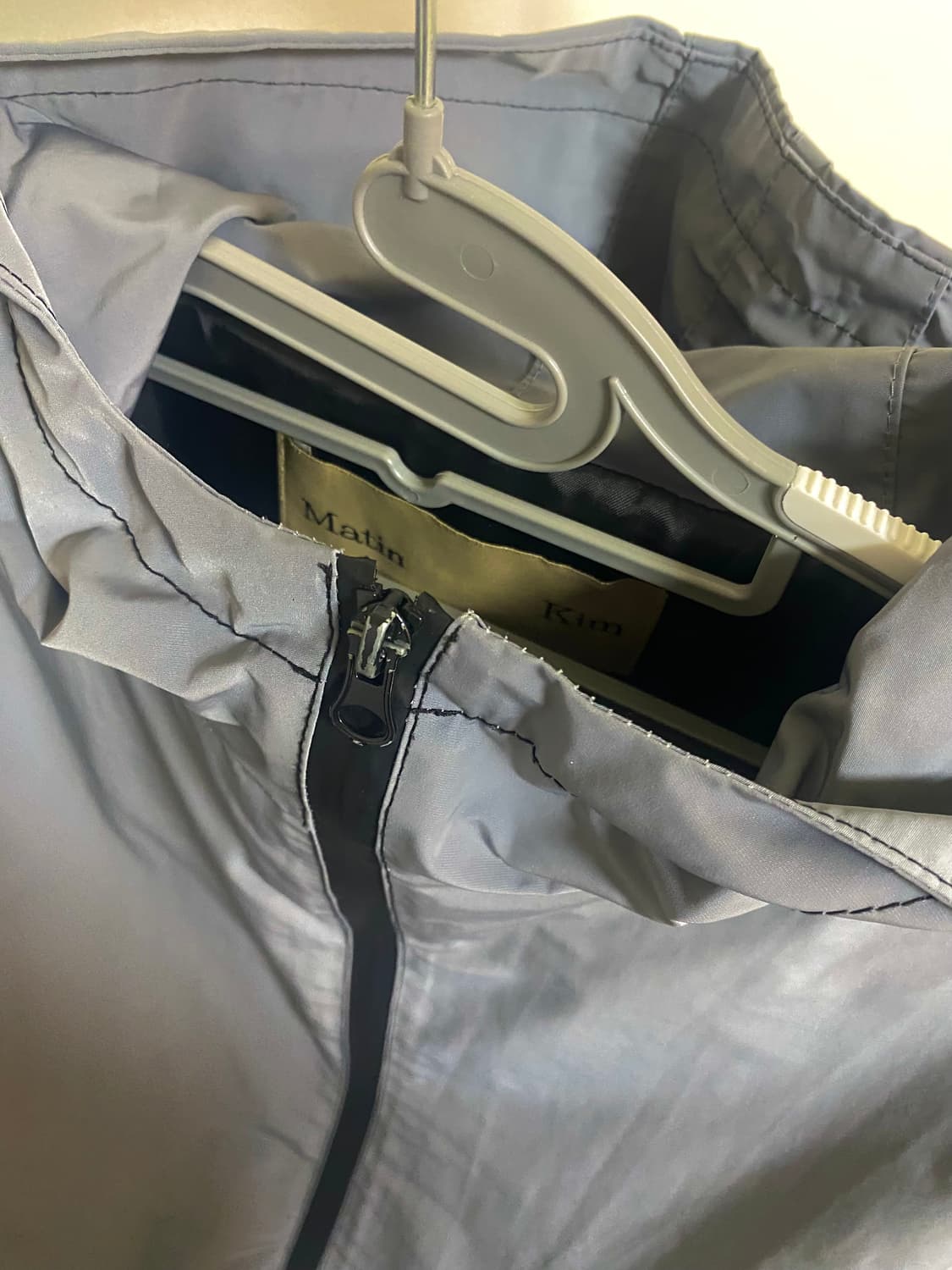 마뗑킴 LOGO HOODY JACKET IN GREY 상품이미지7