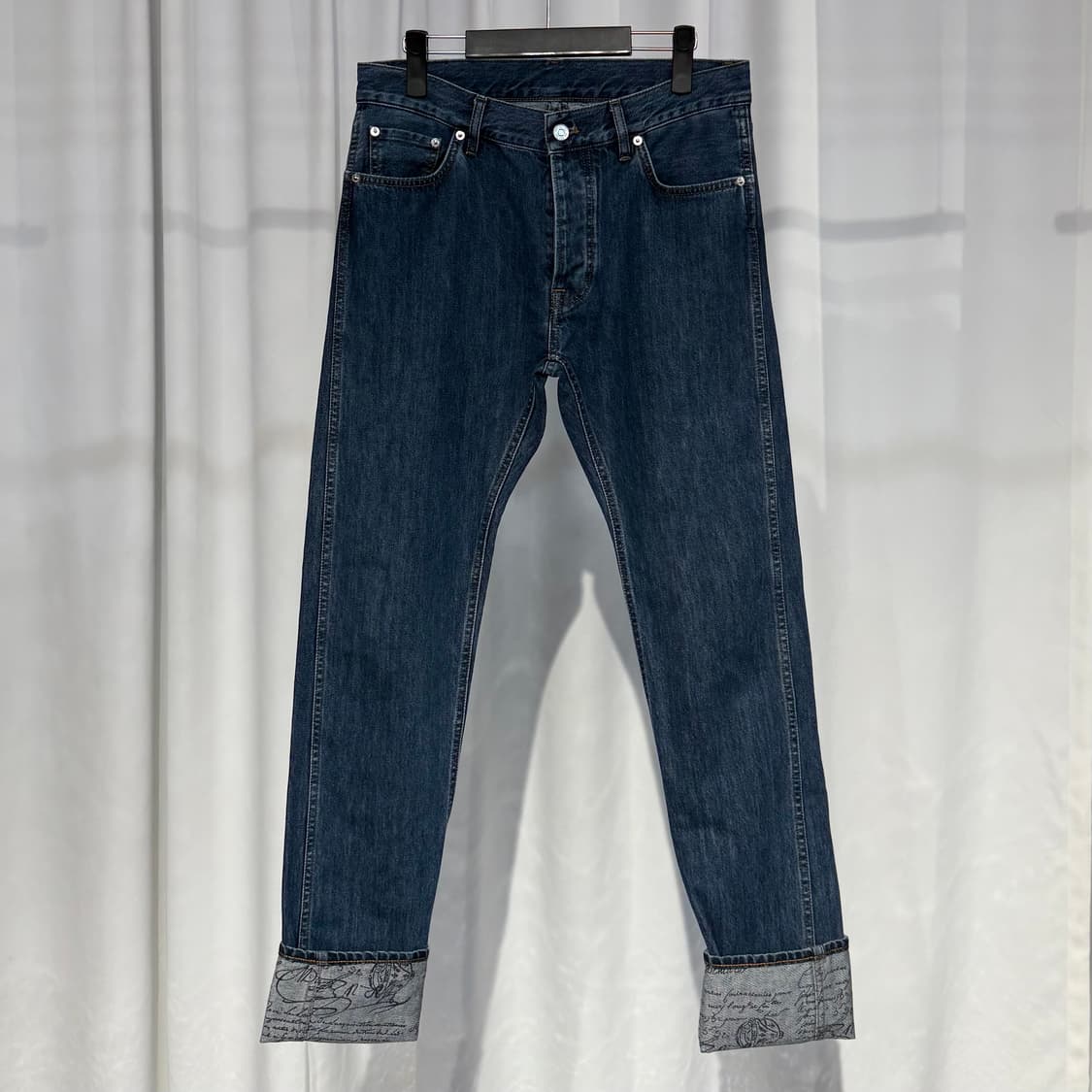 (48) 벨루티 스크리토 레더패치 데님팬츠 청바지  상품이미지1