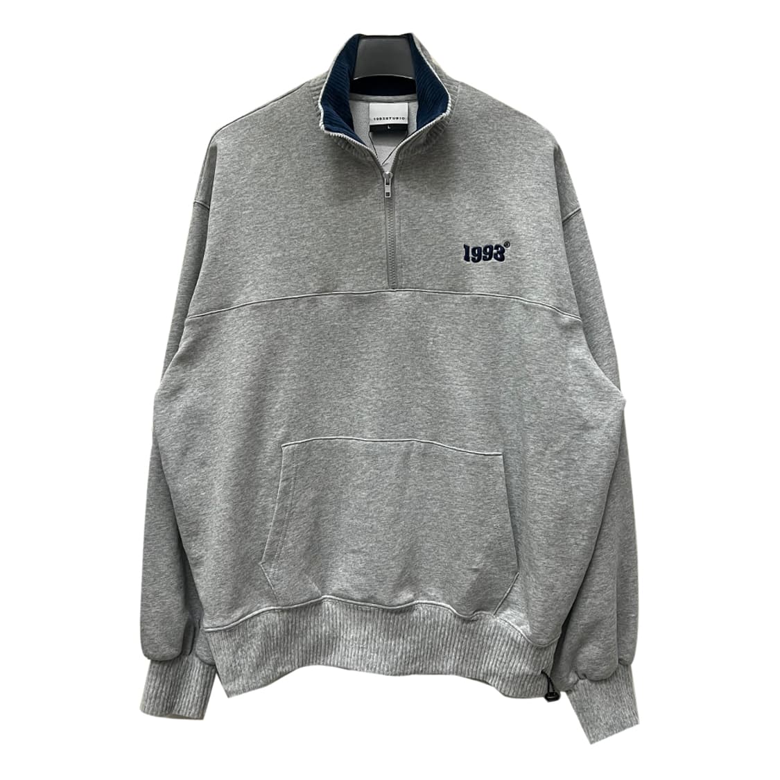 1993스튜디오 하프집업 그레이 오버핏 맨투맨 L 상품이미지1