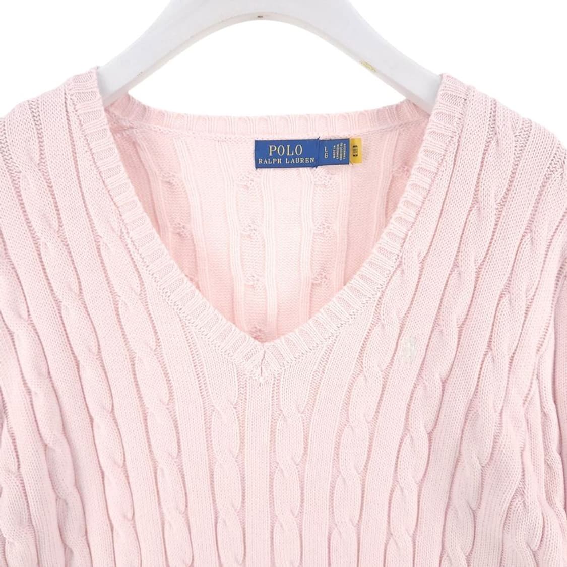[여L]폴로랄프로렌 코튼 브이넥 니트[Y63-003]/레이디블루 상품이미지2