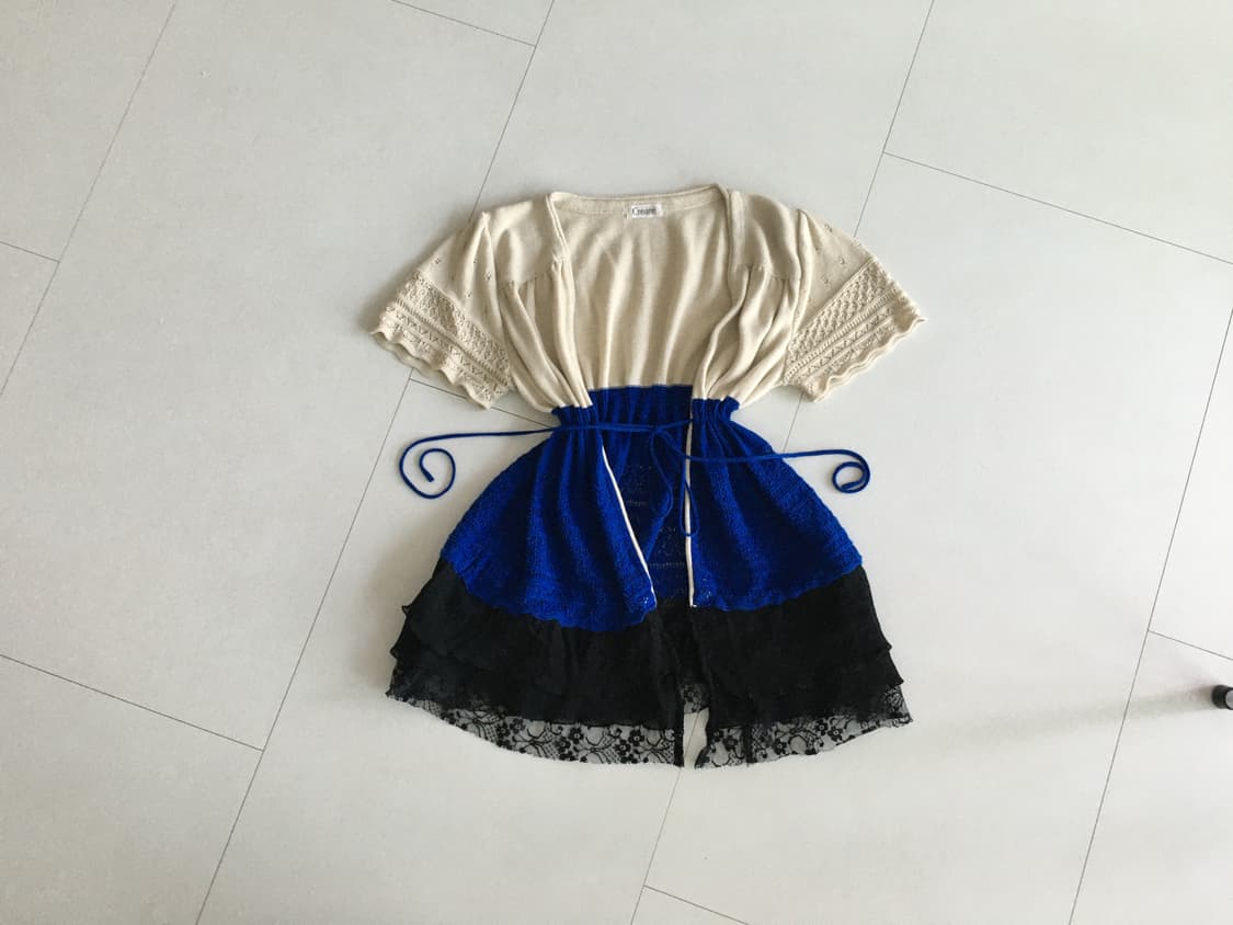 color block lace knit 상품이미지1