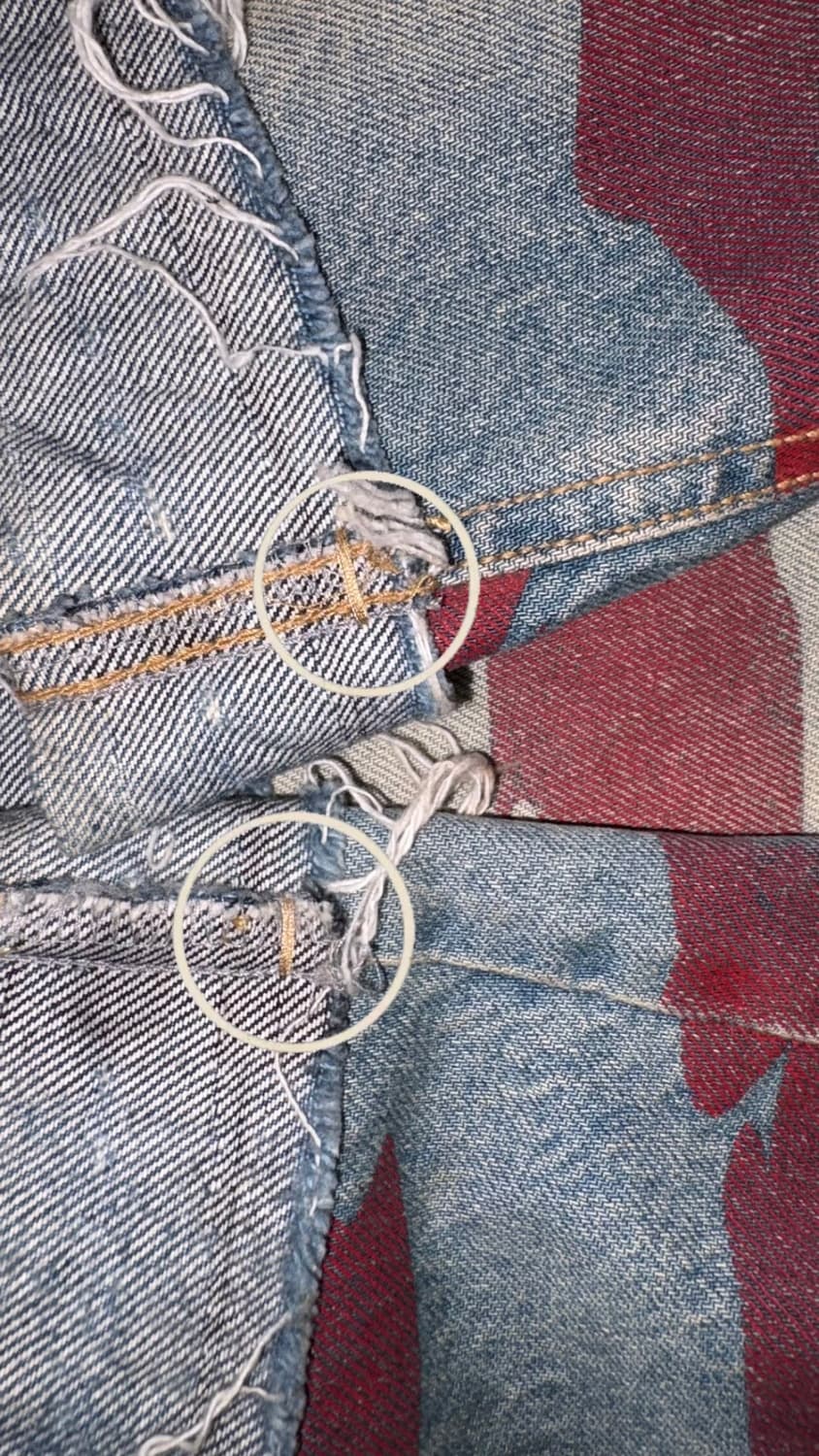 OG 웨스켄 스타 스팽글 버뮤다 데님 1size 상품이미지4