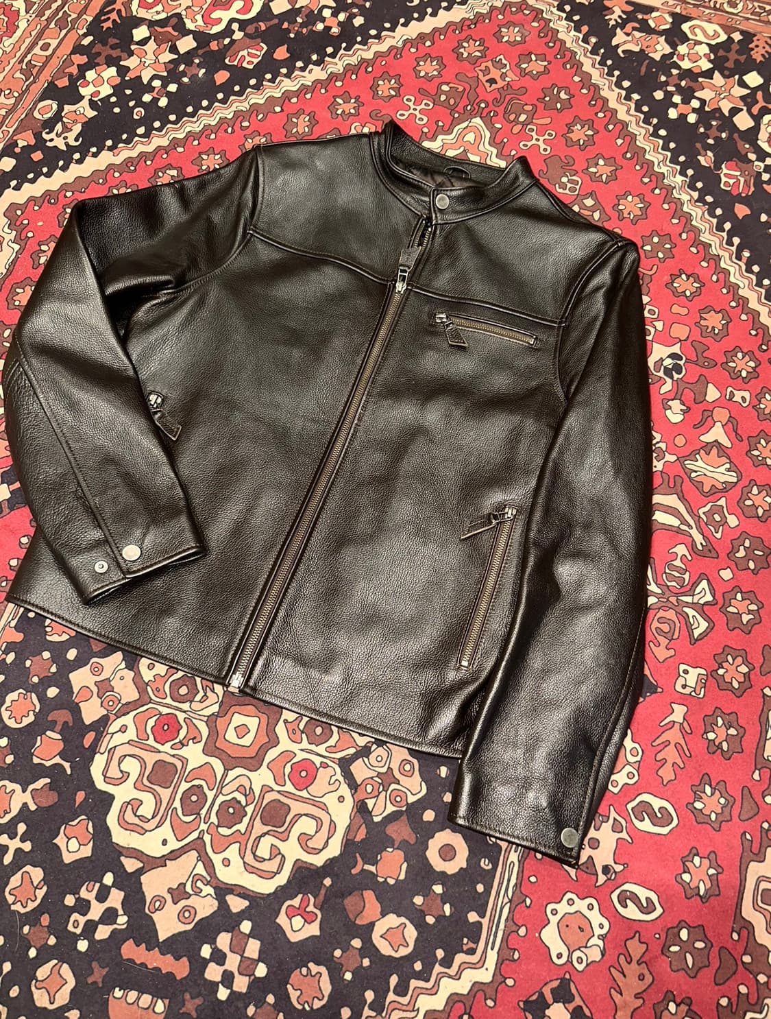 ( M-L) 바이커가죽 소가죽자켓 워크웨어 아메카지 빈티지가죽 상품이미지5