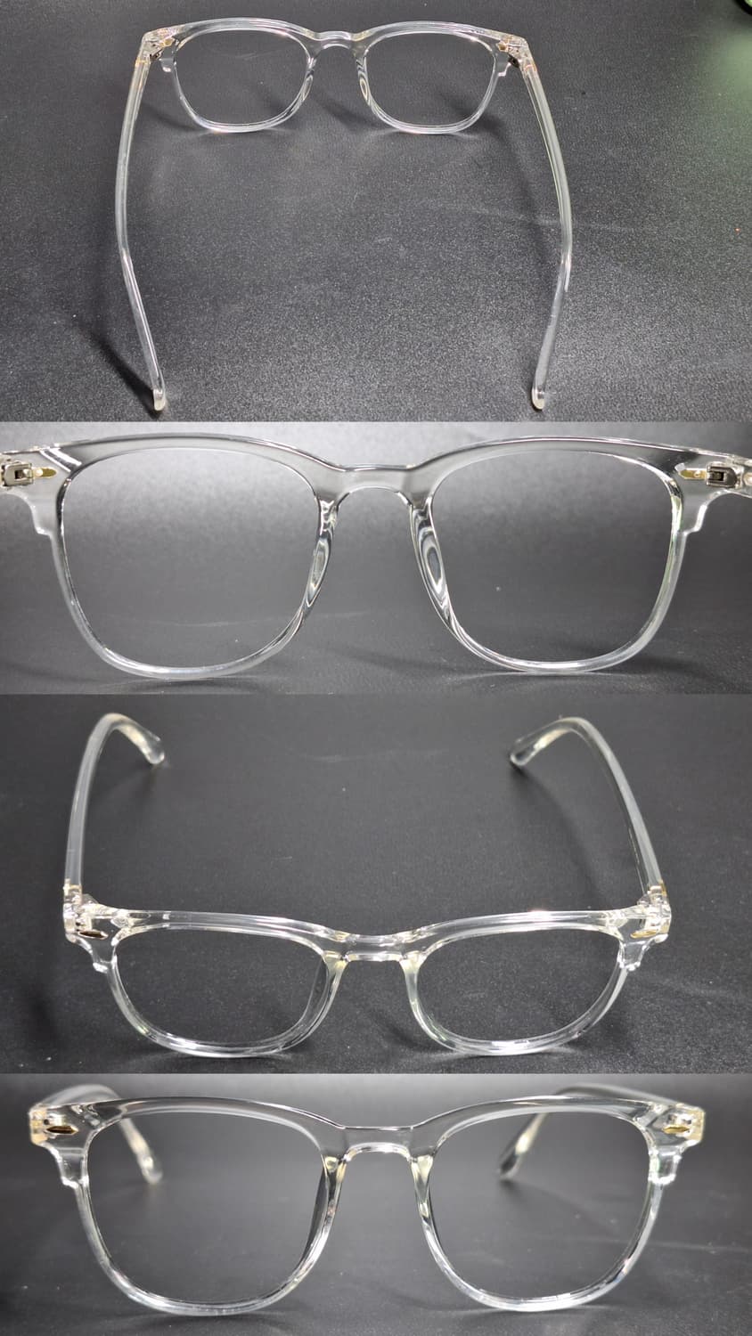 TR1801 골드 리벳 투명 클리어 안경테 51mm 일본 수입 패션 상품이미지3