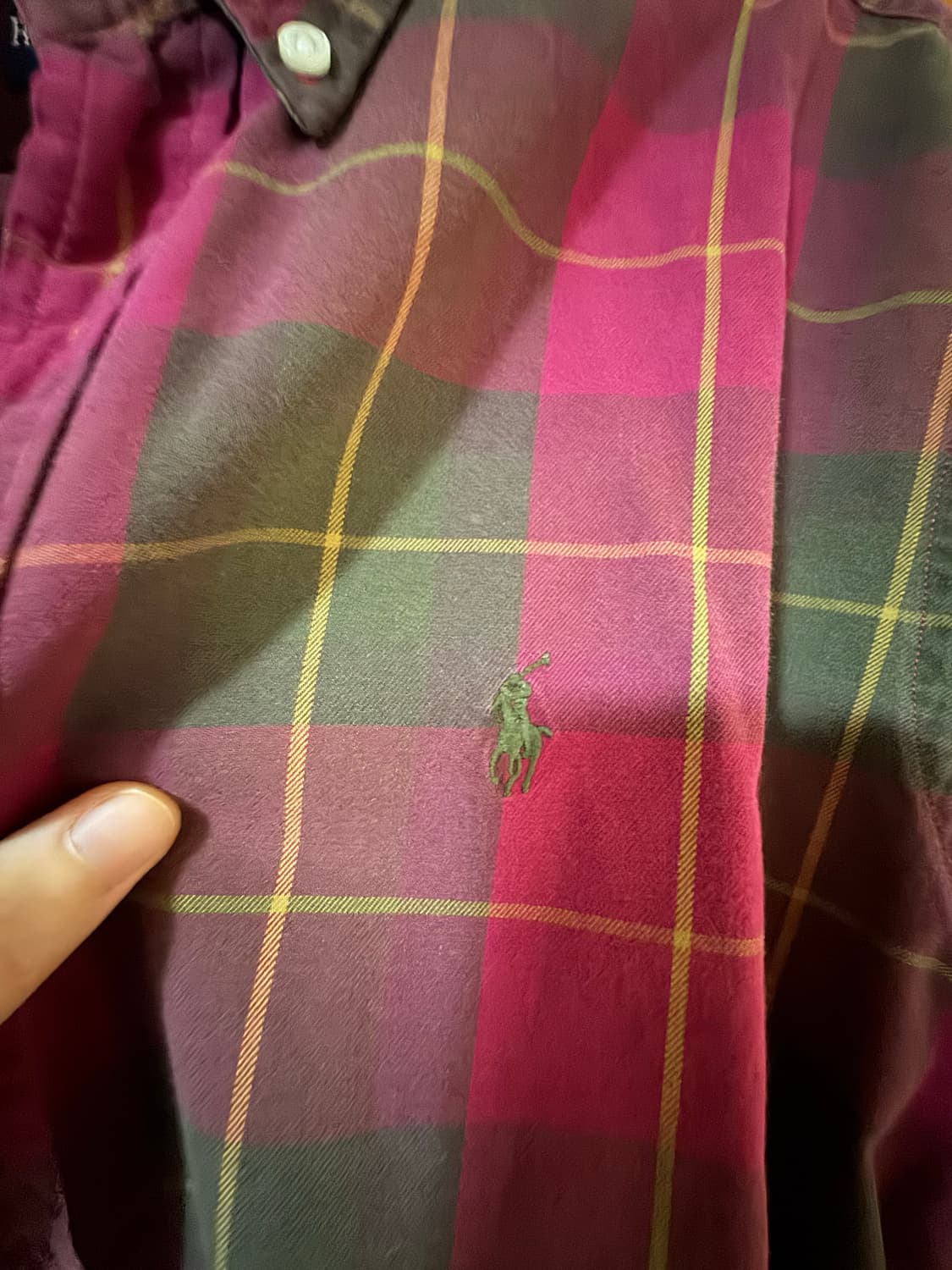 랄프로렌 체크 남방 L 상품이미지3